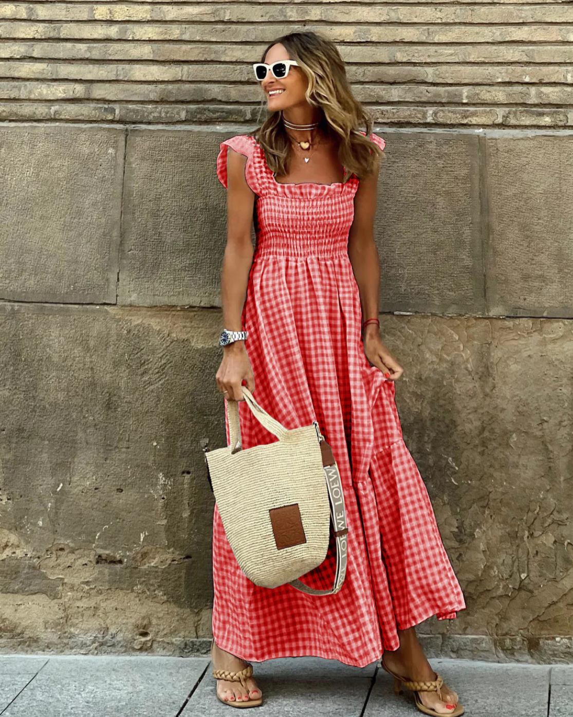 Women's Casual Maxi Dress | Smocked Bodice, Summer Elegance 6