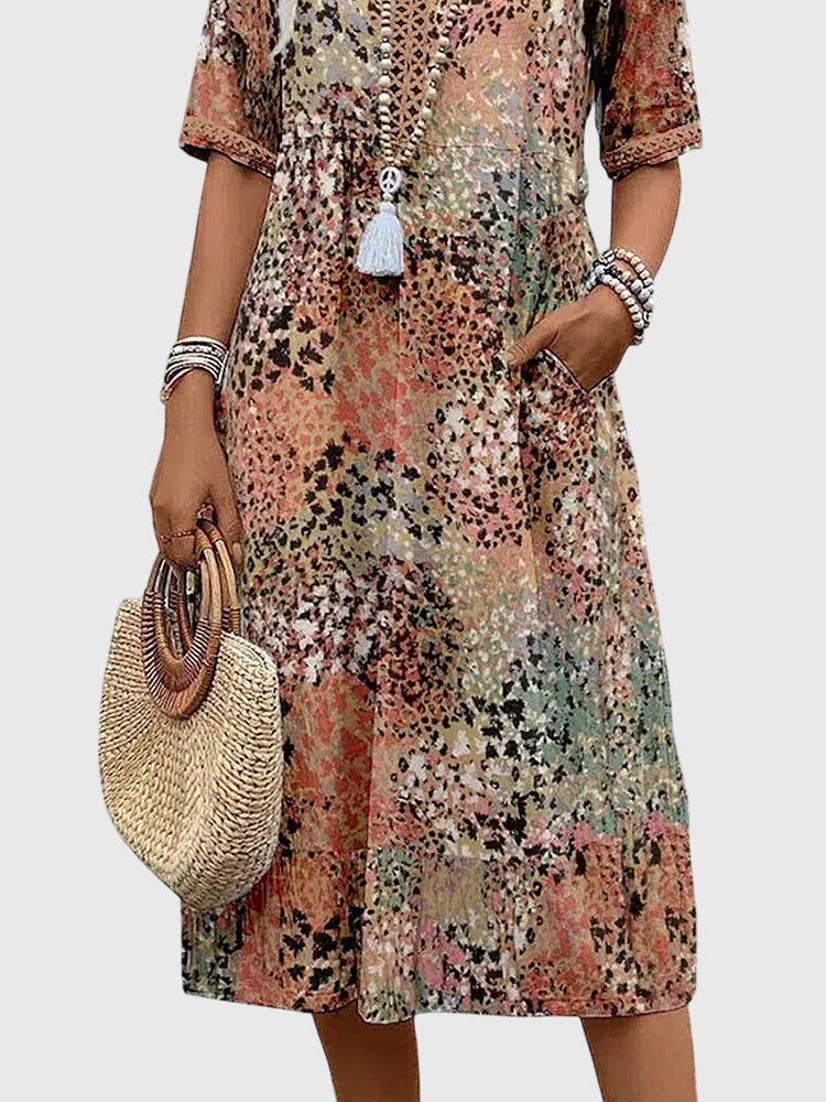 Women's Elegant Floral Midi Dress | Flattering Fit, Versatile Style 6