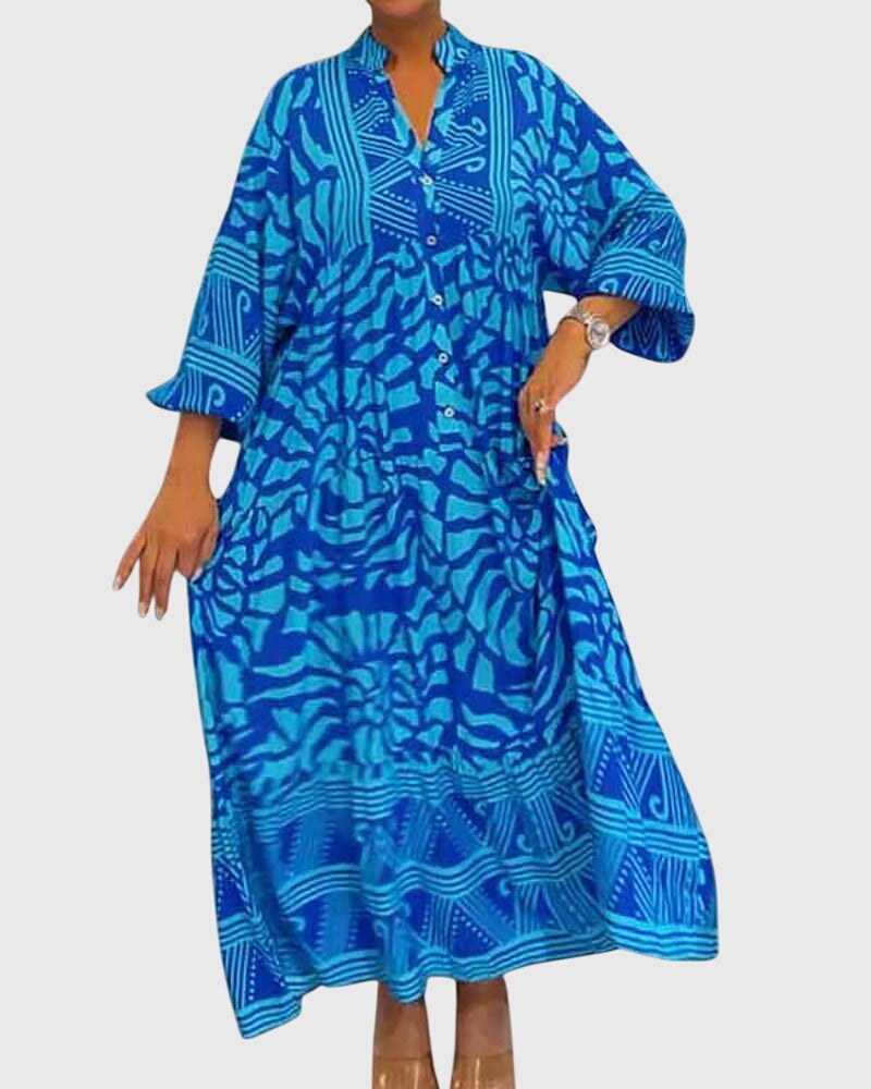 Women's Elegant Maxi Dress | Breathable Fabric, V-Neck Design 6
