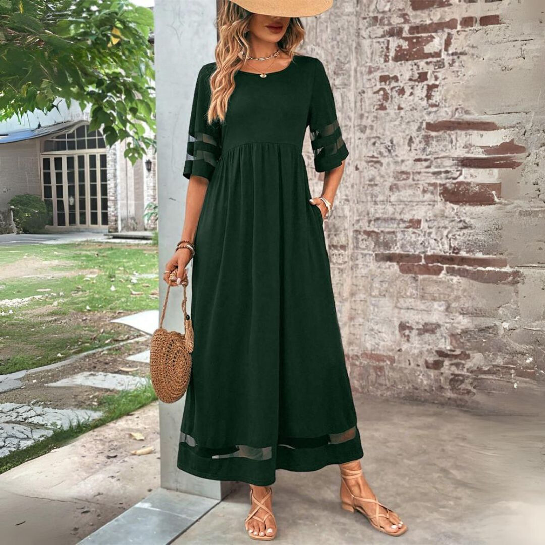 Women's Elegant Maxi Dress | Cotton Blend, Flattering Empire Waist 9