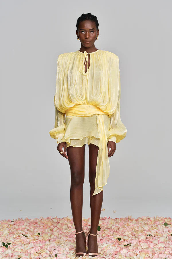 Ava | Women's Summer Ruffle Mini Dress with Balloon Sleeves 8
