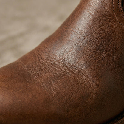 Close-up of brown leather texture