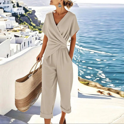 Evelyn | Women's Wrap-Front Two Piece Co-Ord Set 0