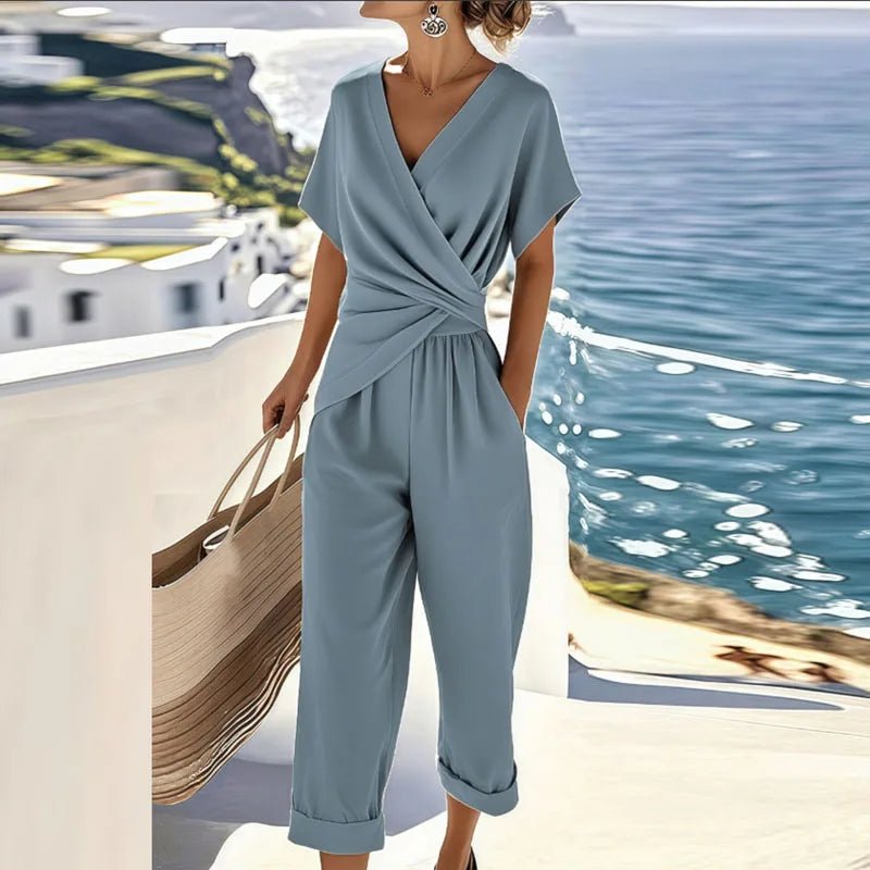 Evelyn | Women's Wrap-Front Two Piece Co-Ord Set 1