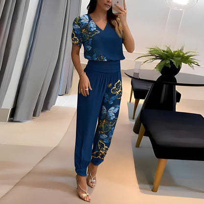 Fiona | Women's Loungewear V-Neck Two-Piece Set 1