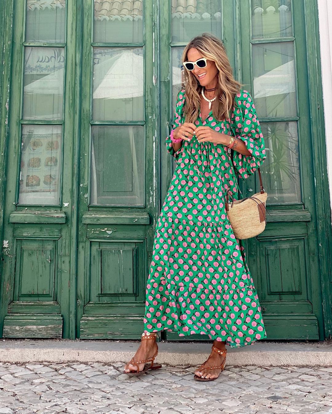 Gina | Women's Printed Flowing Maxi Dress 4