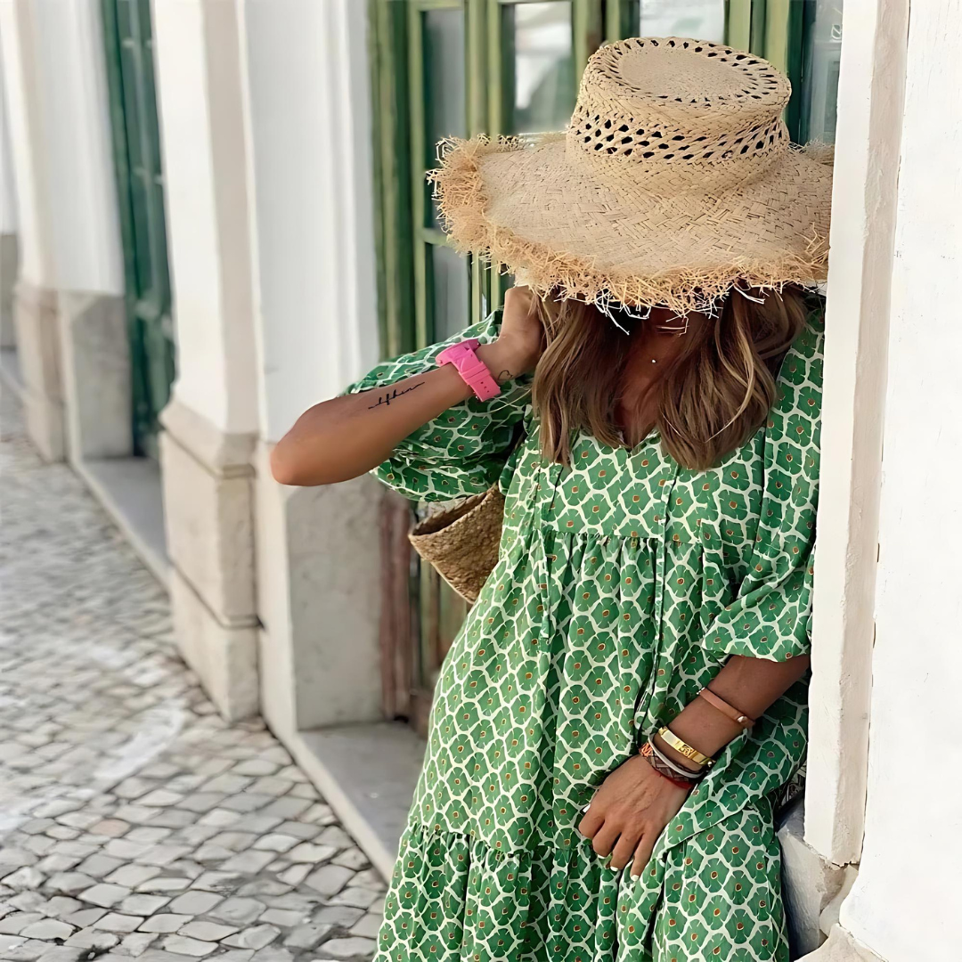 Gina | Women's Printed Flowing Maxi Dress 6