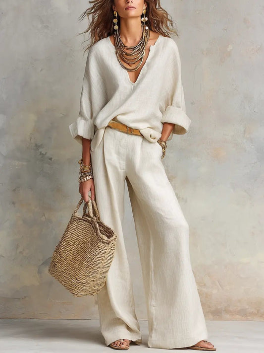 Ivy | Women's Linen Two-Piece Resort Set 0
