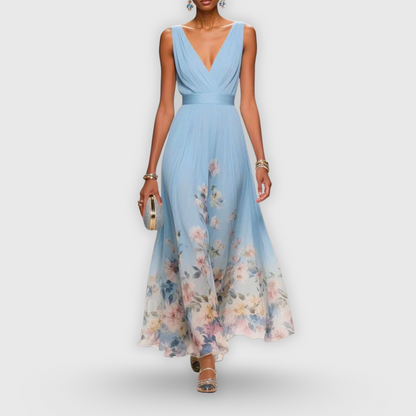Jade | Women's Floral V Neck Maxi Dress for Summer Occasions 0