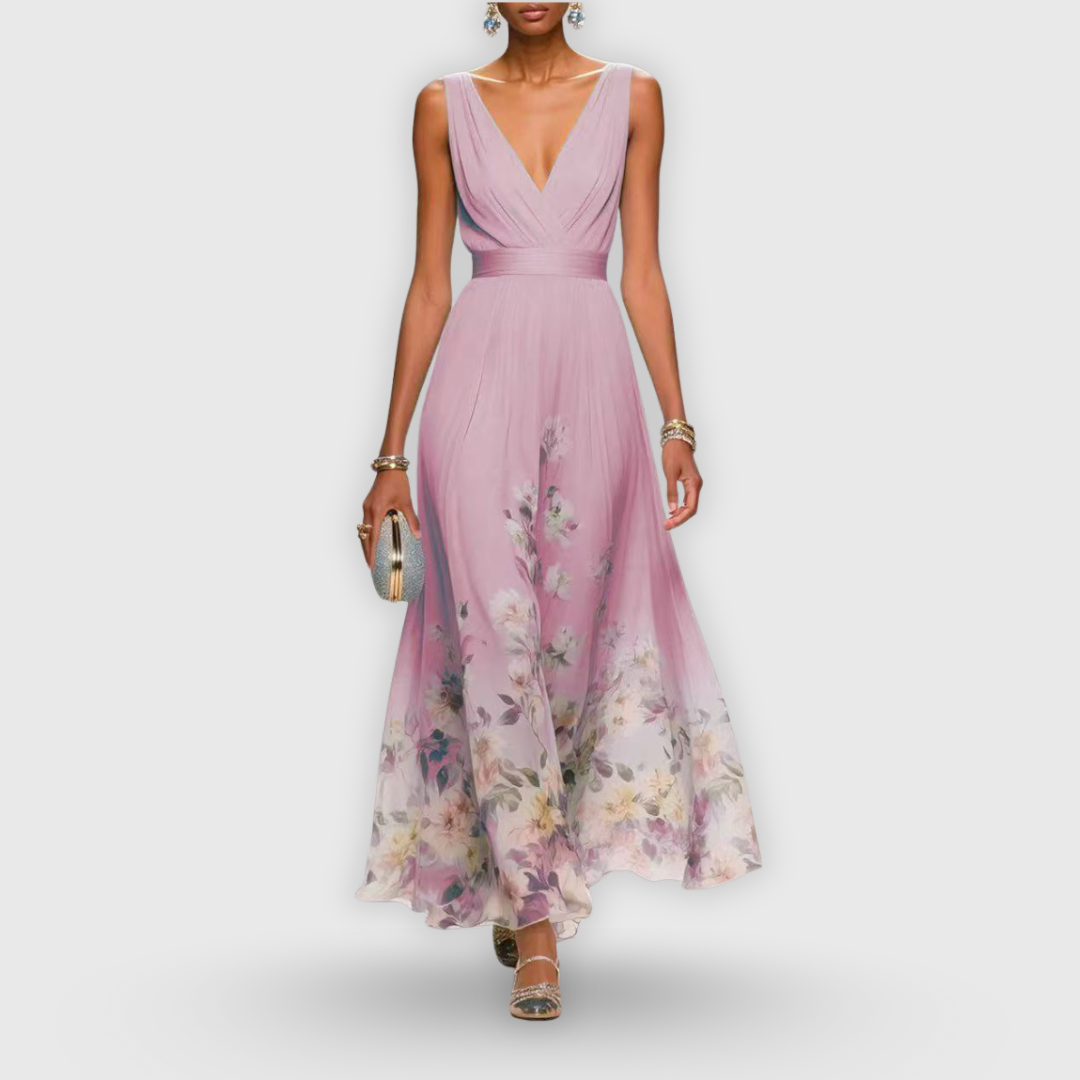 Jade | Women's Floral V Neck Maxi Dress for Summer Occasions 1
