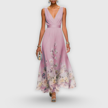 Jade | Women's Floral V Neck Maxi Dress for Summer Occasions 1