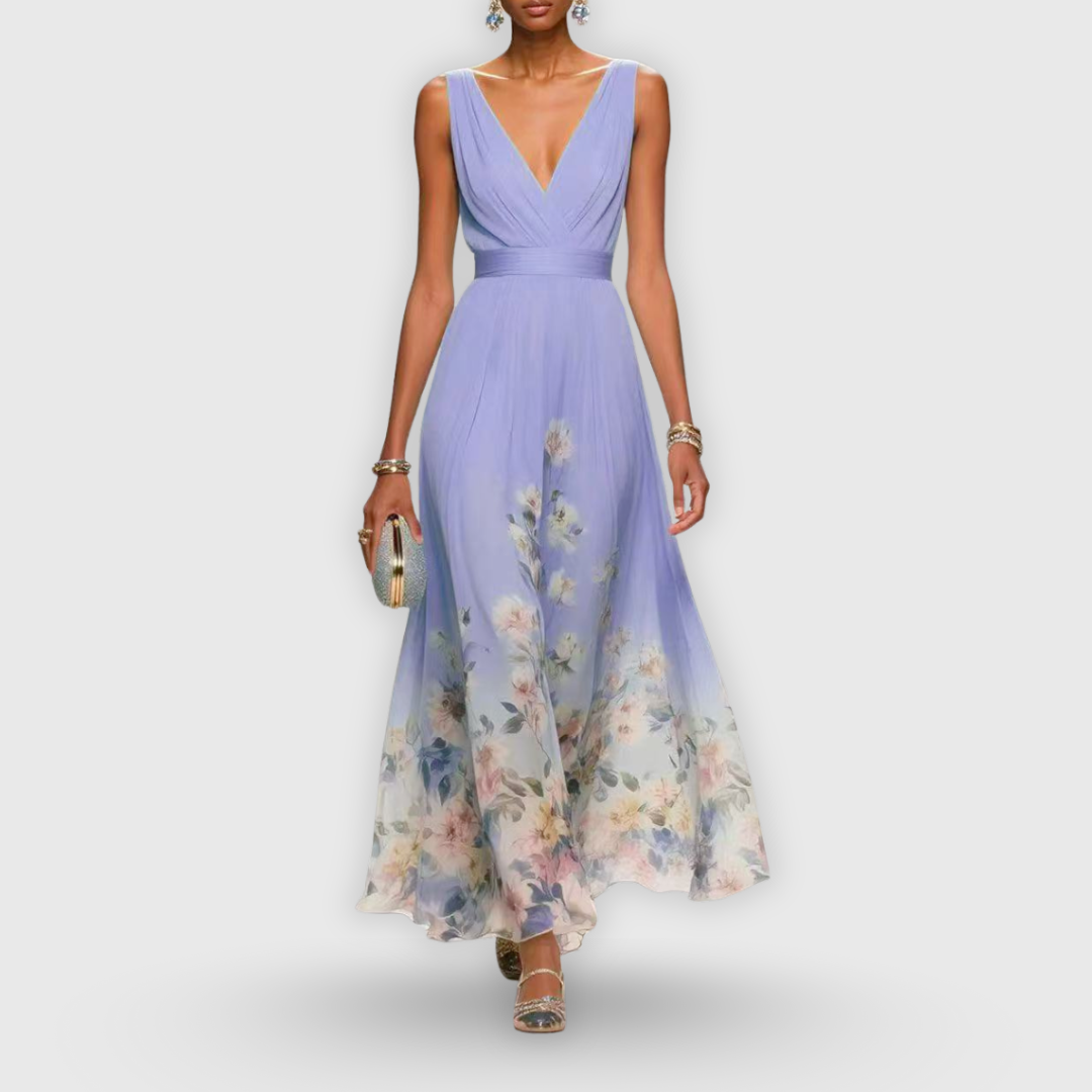 Jade | Women's Floral V Neck Maxi Dress for Summer Occasions 2