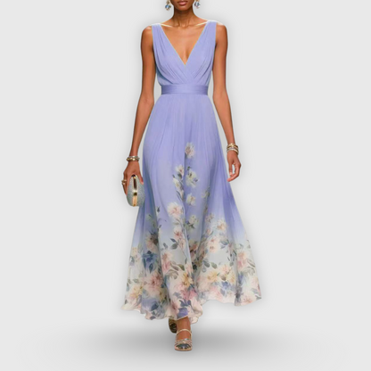 Jade | Women's Floral V Neck Maxi Dress for Summer Occasions 2