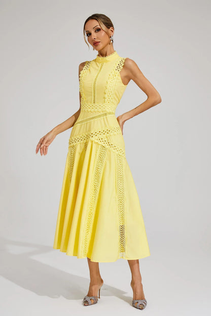 Lina | Elegant Women's Summer Lace Midi Dress 3