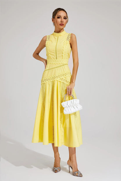 Lina | Elegant Women's Summer Lace Midi Dress 6