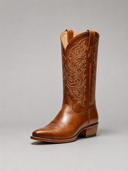 Lina | Women's Knee High Embroidered Cowgirl Boots 0