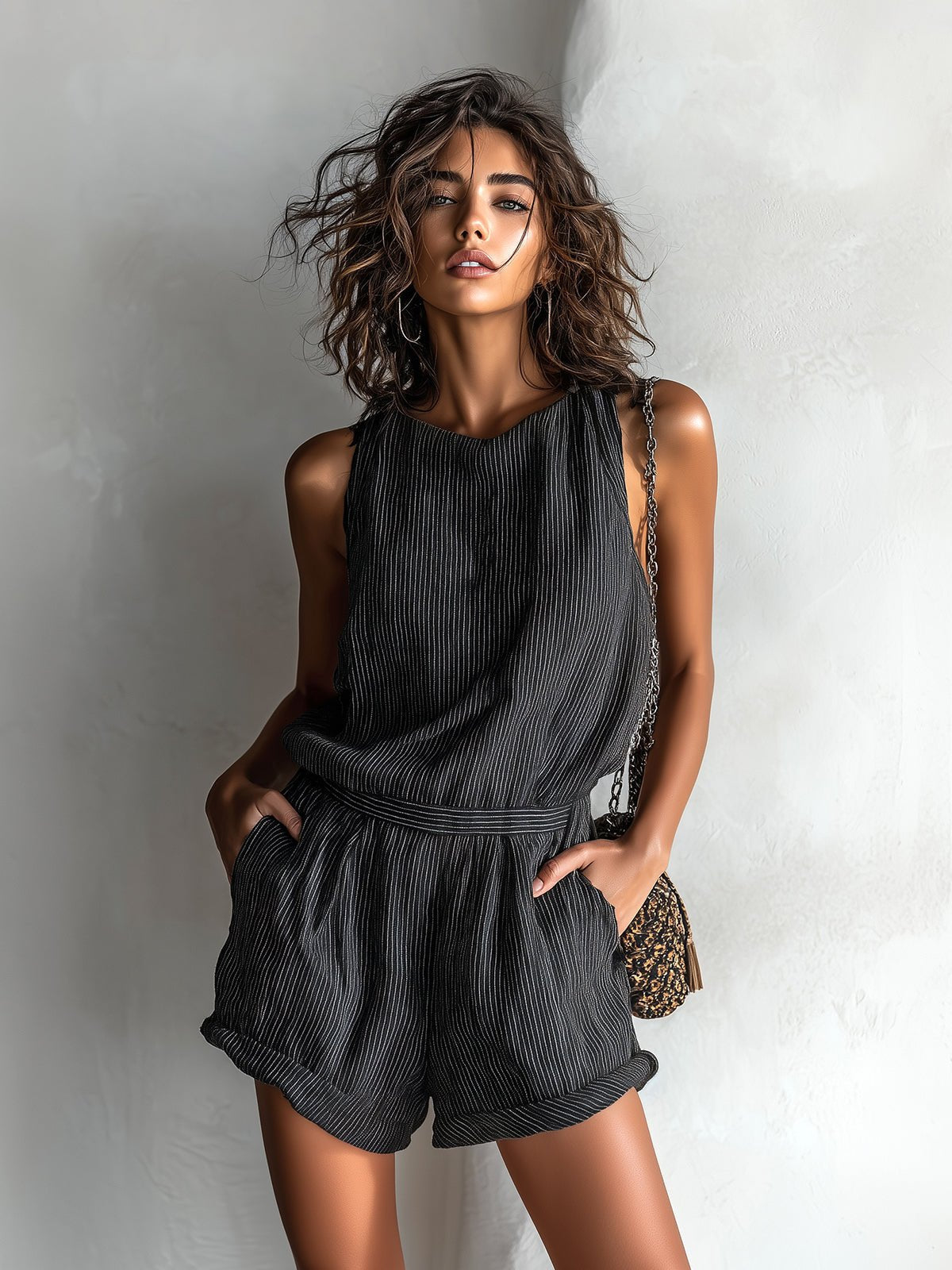 Mila | Women's Striped Linen-Blend Jumpsuit 5