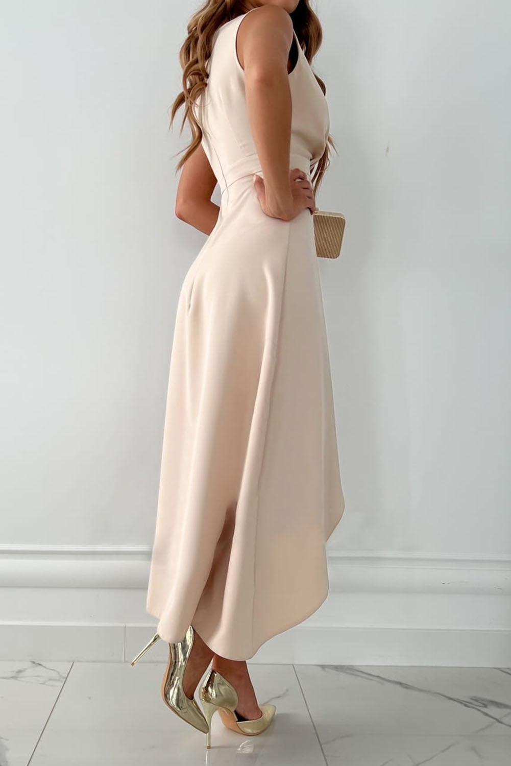 Mina | Women's Elegant Black Wrap Cocktail Dress 1