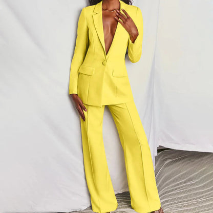 Nina | Women's Plus Size Wide-Leg Trouser Suit 0