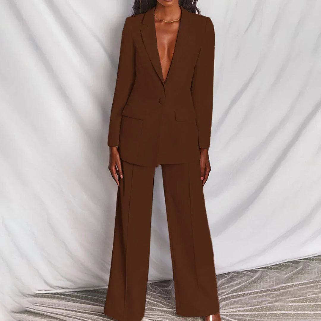 Nina | Women's Plus Size Wide-Leg Trouser Suit 3