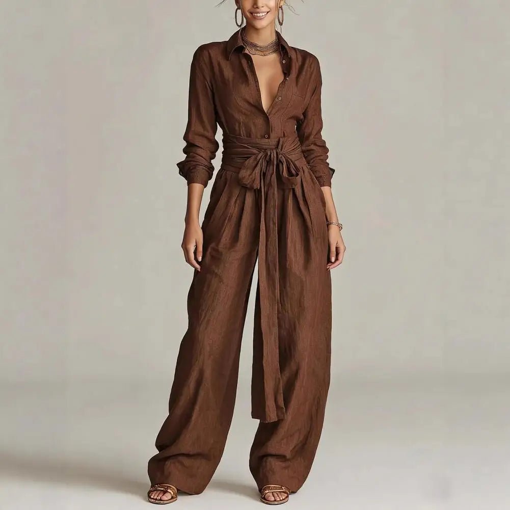 Olivia | Women's Linen High-Rise Wide-Leg Co-Ord Set 2