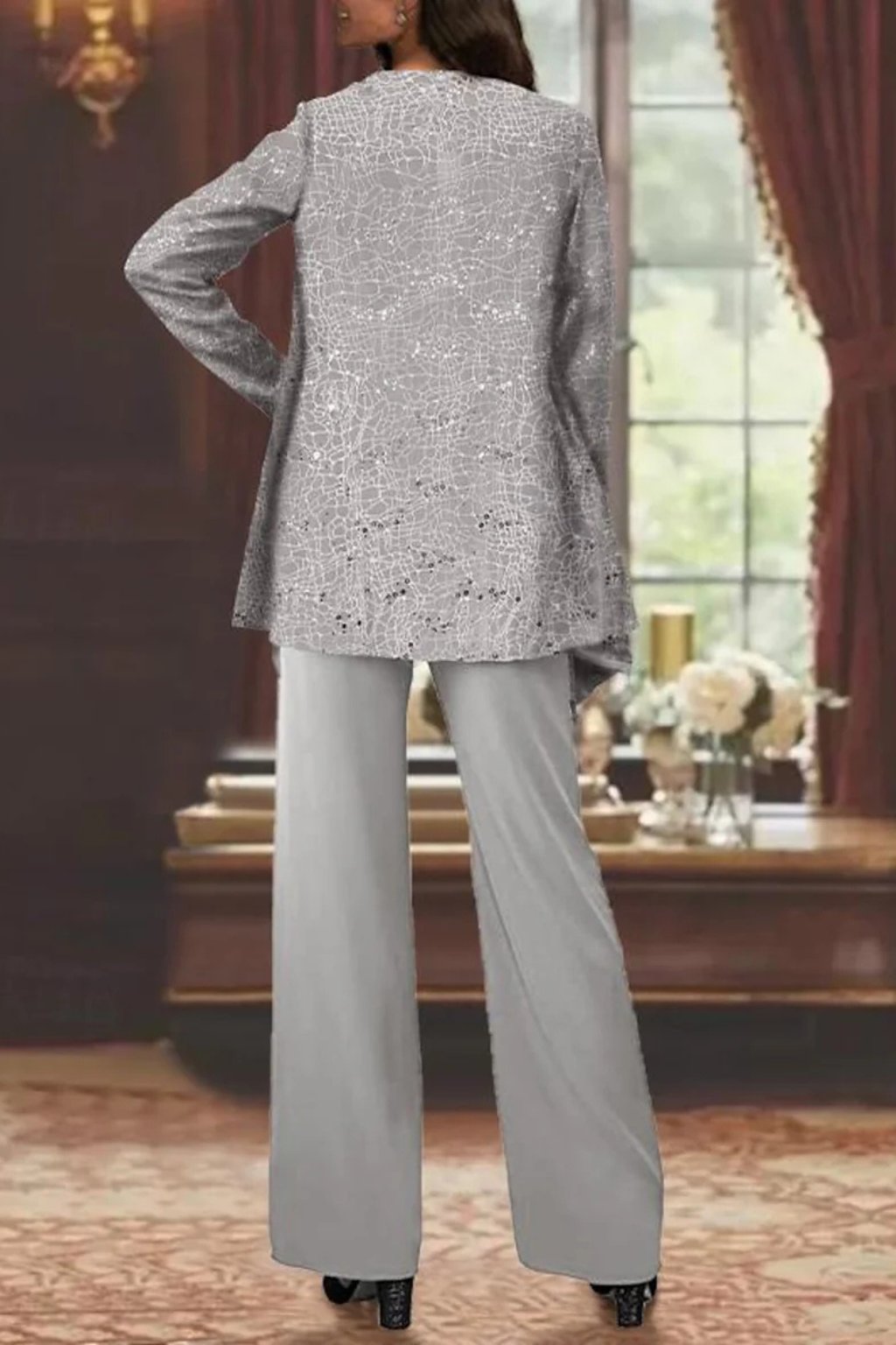 Phaedra | Women's Sequin Three-Piece Suit Set 3