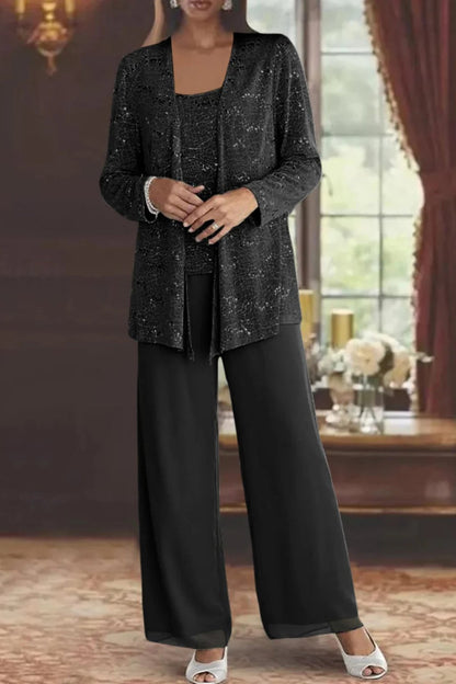 Phaedra | Women's Sequin Three-Piece Suit Set 5