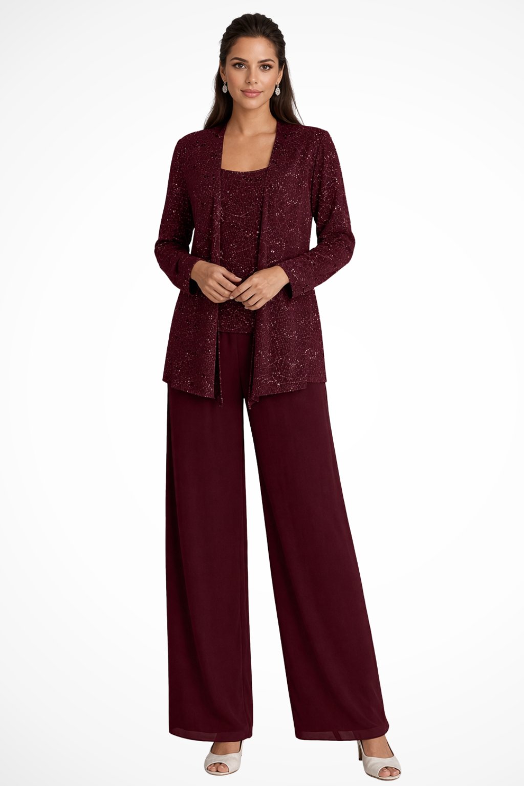 Phaedra | Women's Sequin Three-Piece Suit Set 9