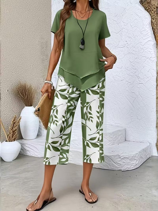 Poppy | Women's Loungewear Botanical Print Two-Piece Set 0