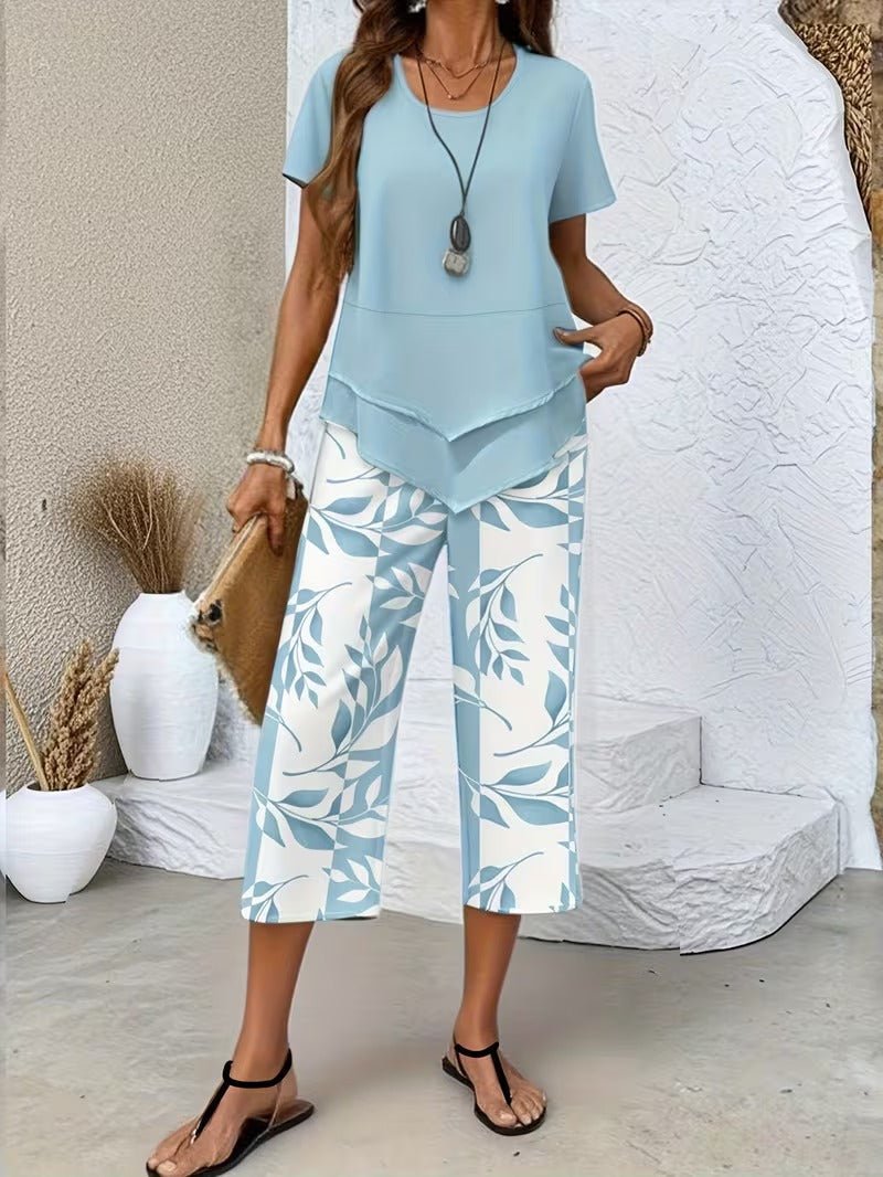 Poppy | Women's Loungewear Botanical Print Two-Piece Set 1