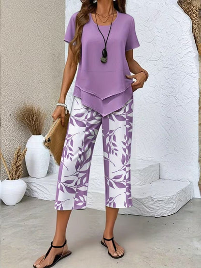 Poppy | Women's Loungewear Botanical Print Two-Piece Set 3