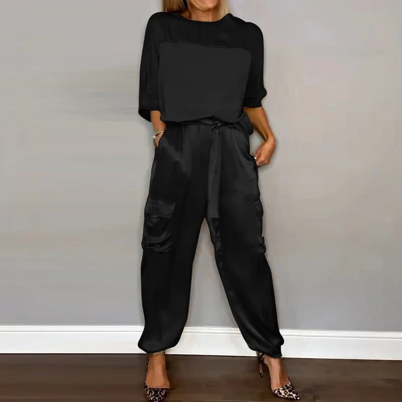 Siena | Plus Size Women's Two Piece Utility Cargo Co Ord Set 2