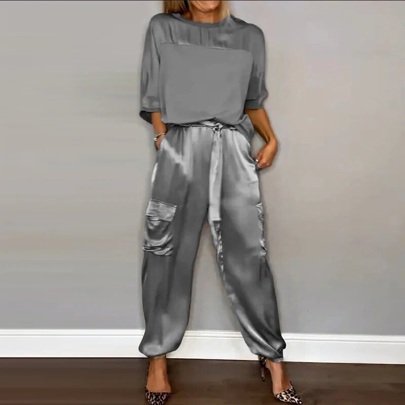 Siena | Plus Size Women's Two Piece Utility Cargo Co Ord Set 3