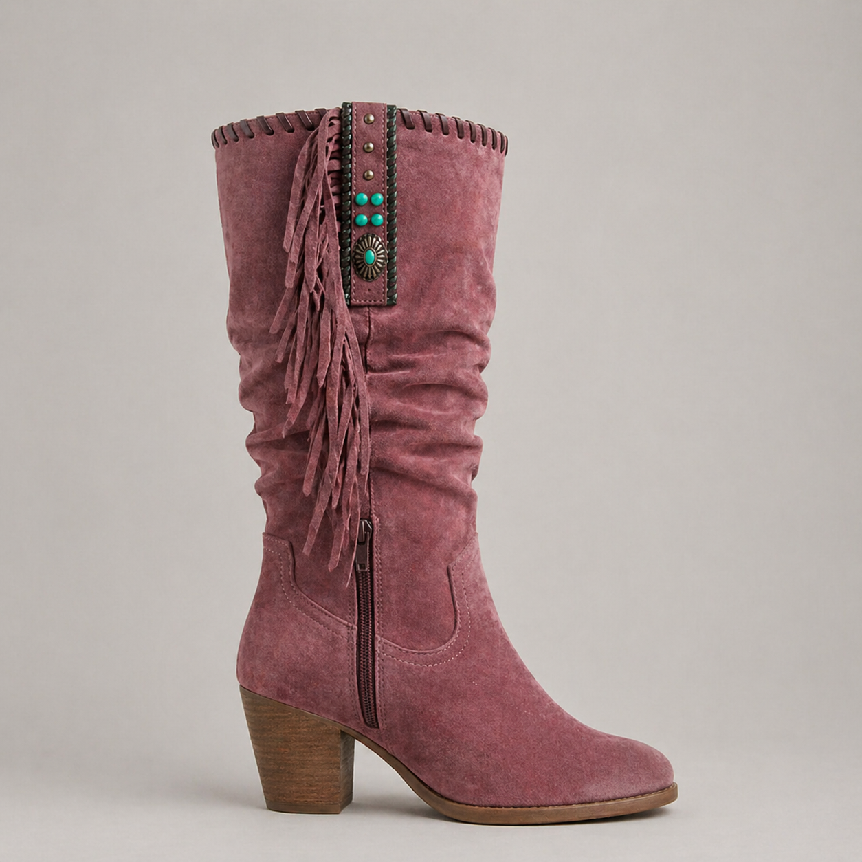 Wendy | Women's Mid-Calf Cowboy Fringe Boots 2