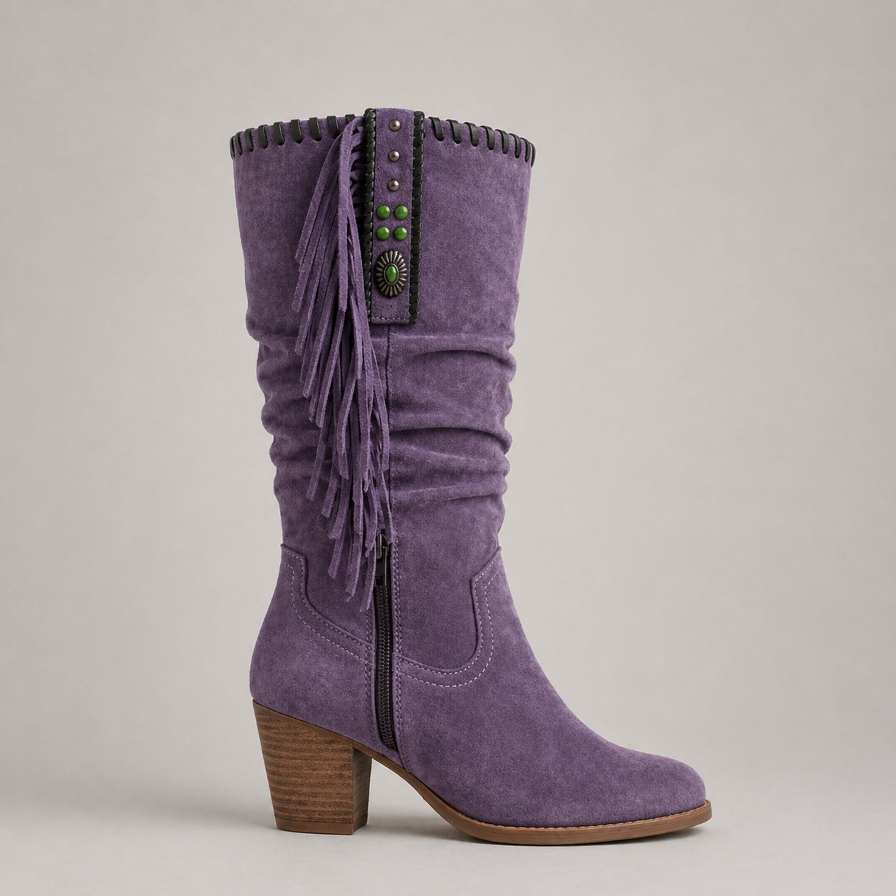 Wendy | Women's Mid-Calf Cowboy Fringe Boots 3