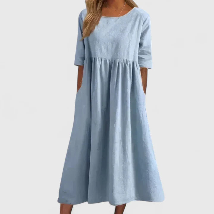 Women's A-Line Comfortable Dress | Stomach-Friendly Design 0
