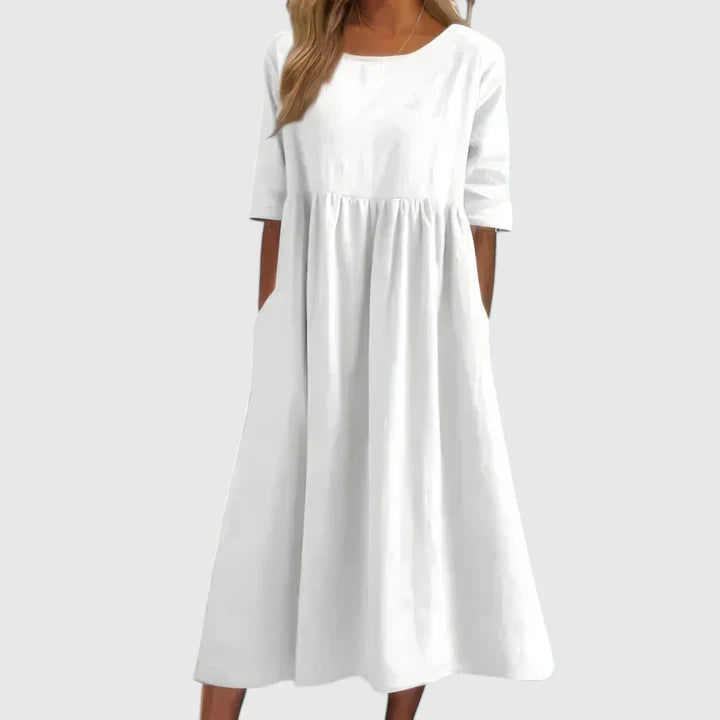 Women's A-Line Comfortable Dress | Stomach-Friendly Design 1