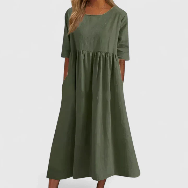 Women's A-Line Comfortable Dress | Stomach-Friendly Design 4