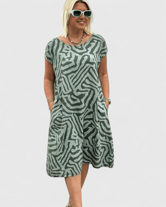 Women's A-Line Summer Dress | Flared Sleeves, Comfortable Fit 0