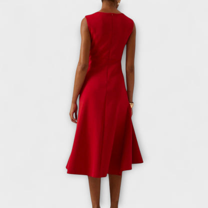 Women's Asymmetrical Midi Dress | Elegant Flowing Fabric, Perfect for Cocktail and Formal Occasions 1