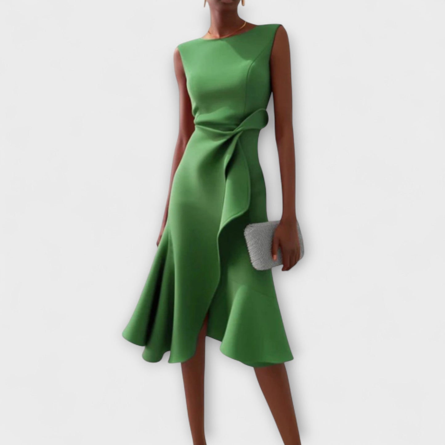 Women's Asymmetrical Midi Dress | Elegant Flowing Fabric, Perfect for Cocktail and Formal Occasions 6