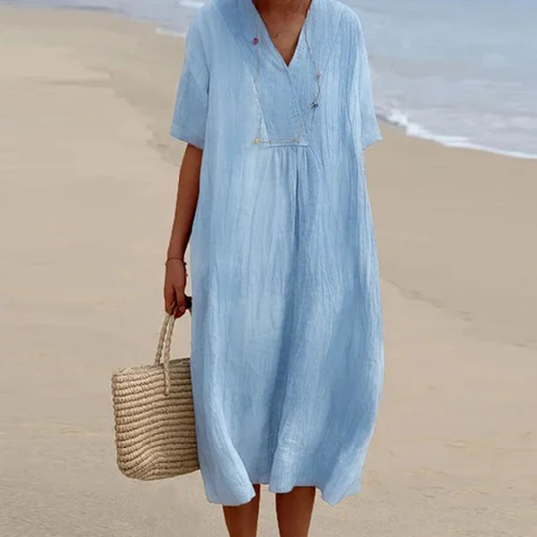 Women's Black Midi Dress | Soft Breathable Fabric, Elegant Summer Style 0