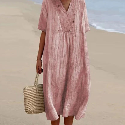 Women's Black Midi Dress | Soft Breathable Fabric, Elegant Summer Style 5