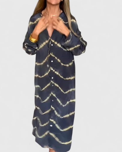 Women's Bohemian Striped Maxi Dress | Flattering Deep V-Neck, Lightweight Summer Style 3