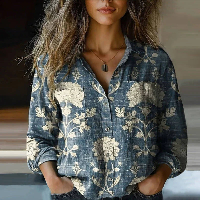 Women's Bohemian Vintage Blouse | Lightweight Fabric, Relaxed Fit, Unique Prints 2