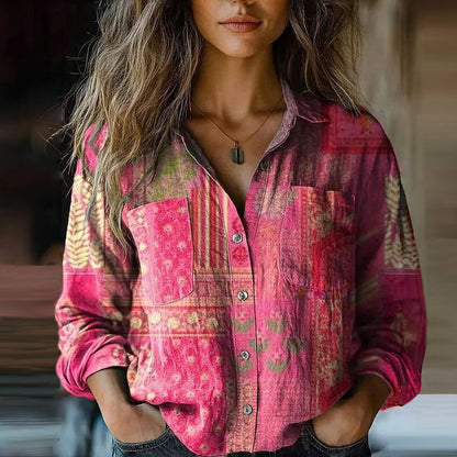 Women's Bohemian Vintage Blouse | Lightweight Fabric, Relaxed Fit, Unique Prints 3