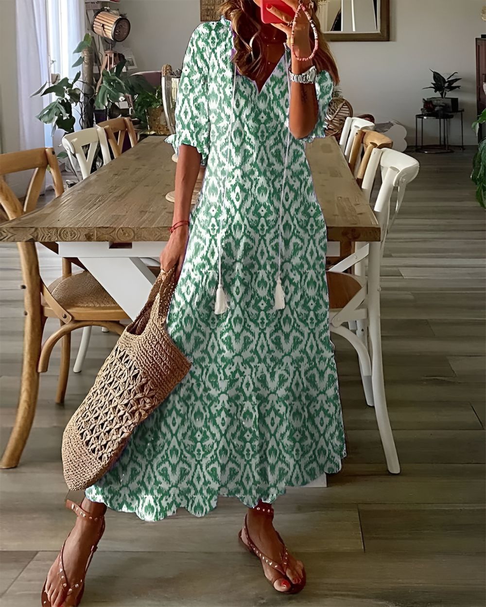 Women's Boho Maxi Dress | Flowing Fit, Breathable Fabric, Summer Style 1