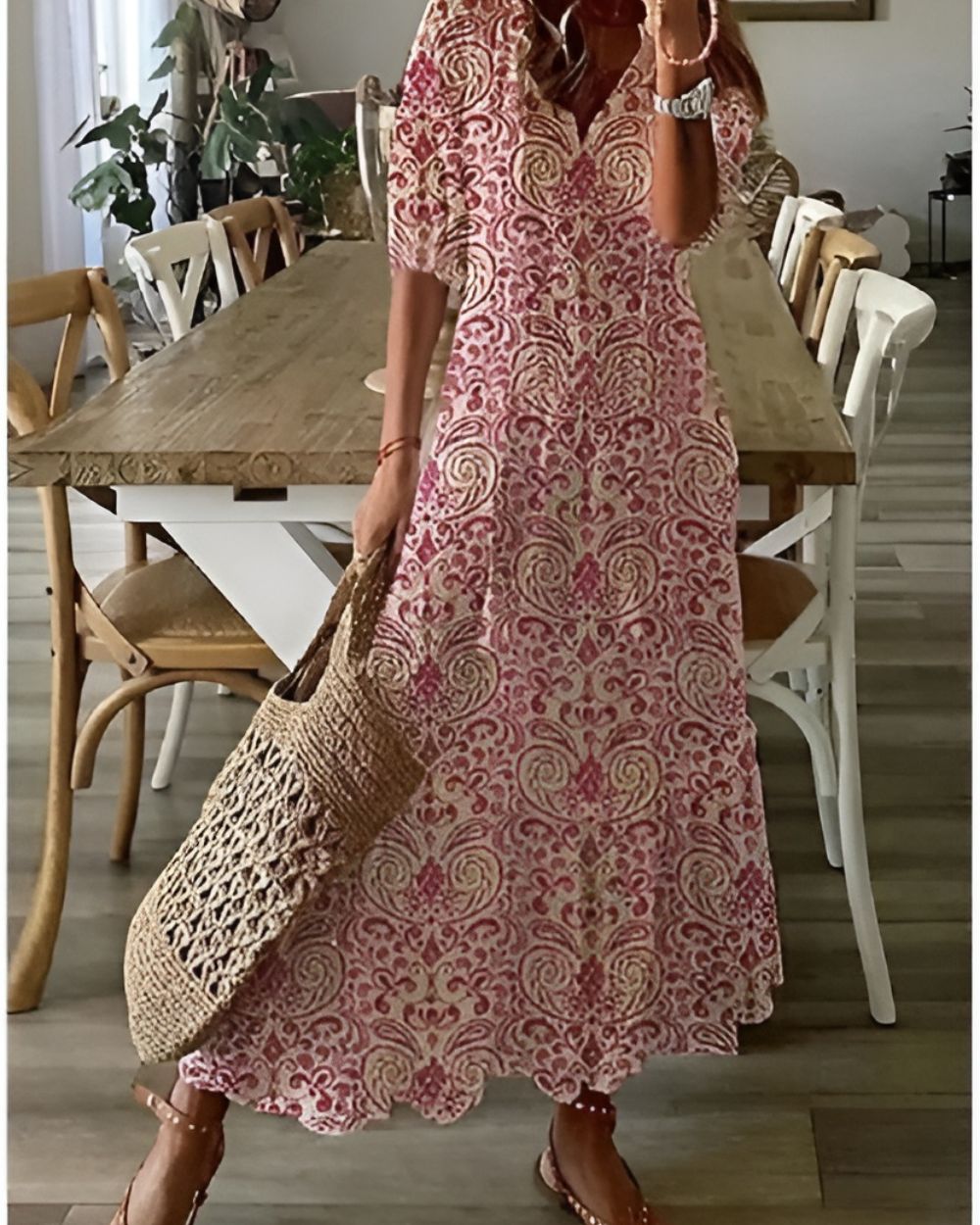 Women's Boho Maxi Dress | Flowing Fit, Breathable Fabric, Summer Style 4