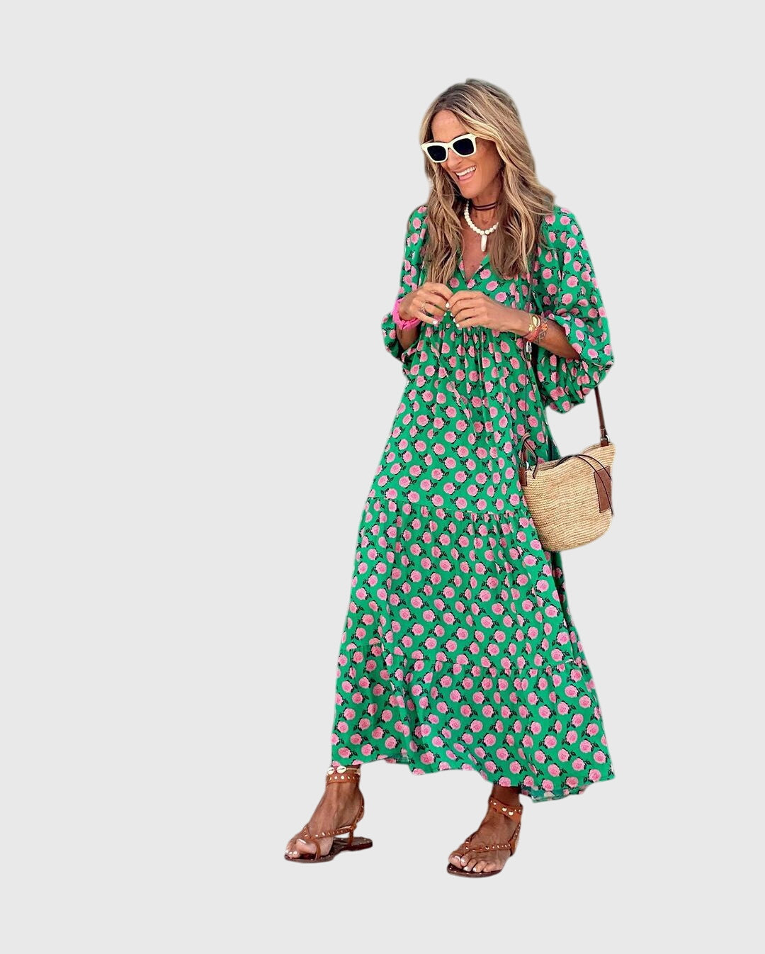Women's Boho Maxi Dress | Lightweight, Flattering Fit for Summer Occasions 1
