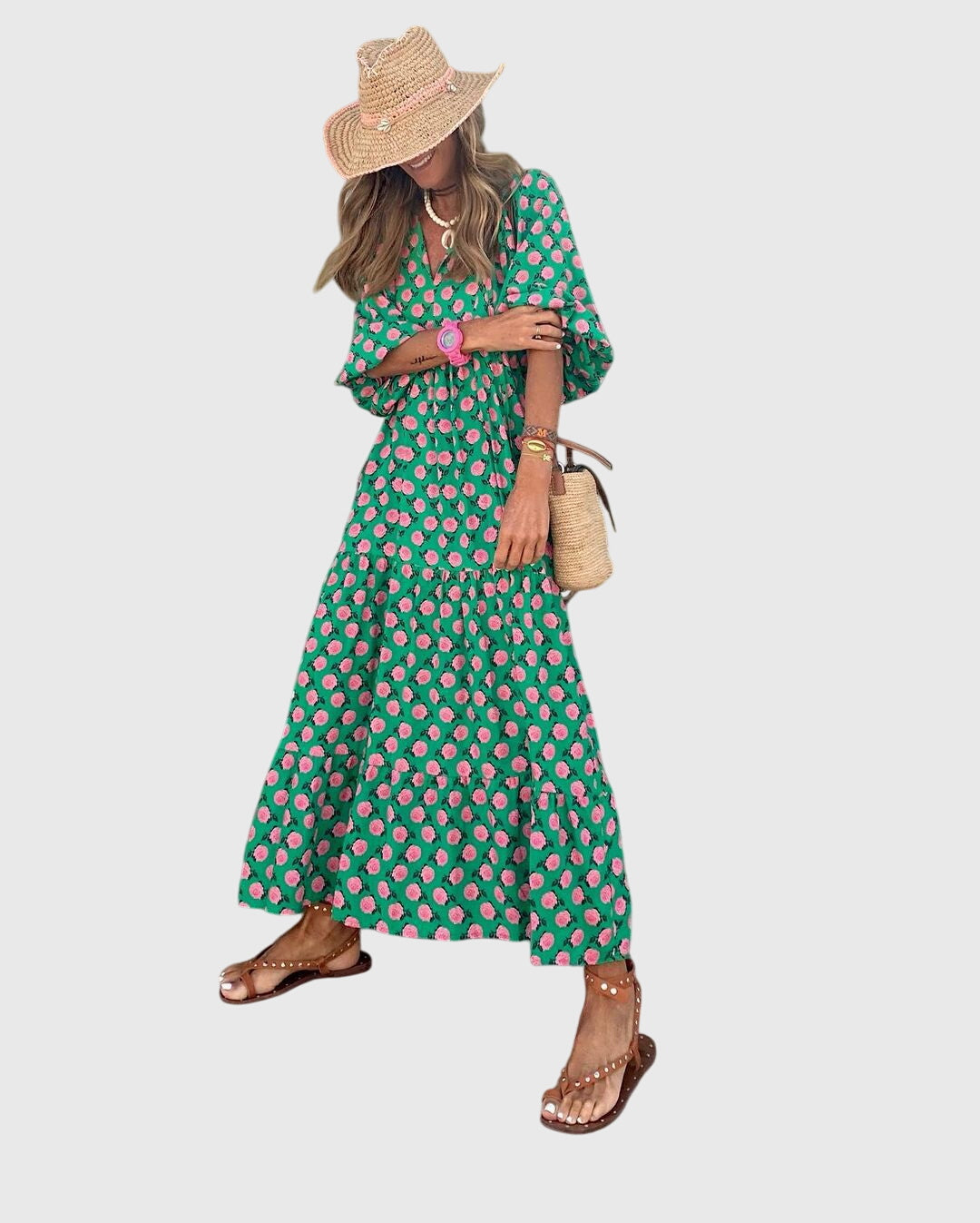 Women's Boho Maxi Dress | Lightweight, Flattering Fit for Summer Occasions 2